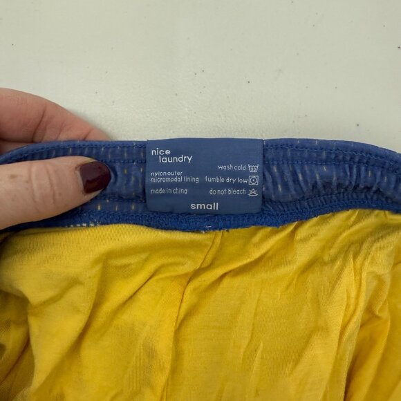 Nice Laundry 6" Pocket Sunfish Mesh Lounge Drawstring Waist Shorts Mens sz Small - Picture 2 of 10